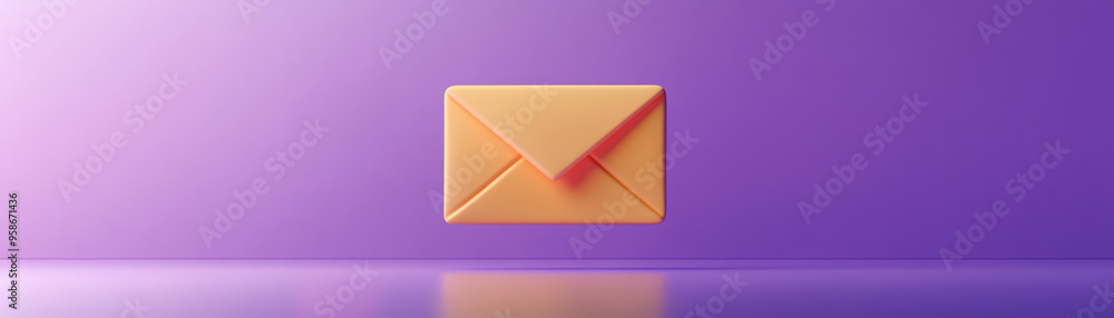 Yellow envelope icon against a purple gradient background, symbolizing modern communication and digital messaging, ideal for web, app, and social media use. Yellow envelope icon against a purple gradient background, symbolizing modern communication and digital messaging, ideal for web, app, and social media use.