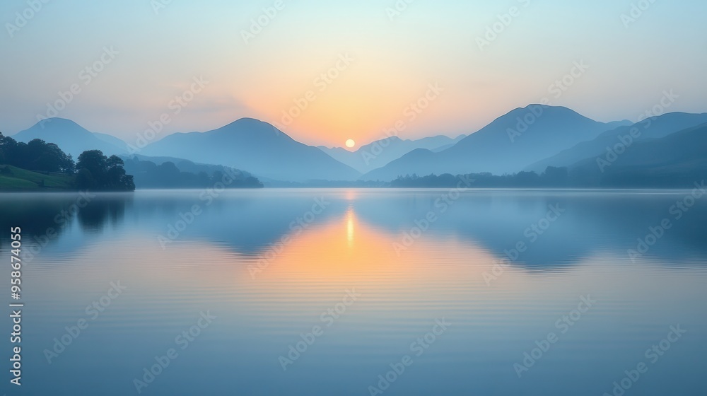 Tranquil Evening by the Lake, a serene body of water reflecting the fading hues of dusk, surrounded by gentle ripples and soft shadows. Tranquil Evening by the Lake, a serene body of water reflecting the fading hues of dusk, surrounded by gentle ripples and soft shadows.