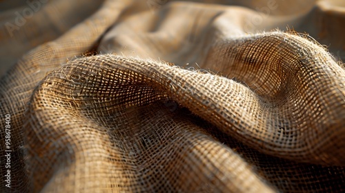 A piece of fabric with a pattern of brown and white