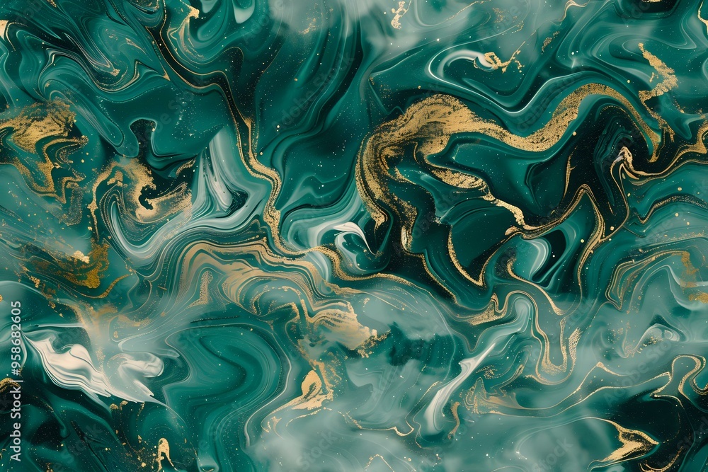 Abstract dark teal and gold marble pattern with flowing, fluid lines and metallic accents. Ideal for luxury backgrounds, wallpapers, textiles, or high-end design projects. Seamless for easy tiling. Abstract dark teal and gold marble pattern with flowing, fluid lines and metallic accents. Ideal for luxury backgrounds, wallpapers, textiles, or high-end design projects. Seamless for easy tiling.