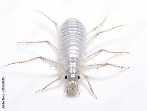 Silverfish isolated on white background, flat lay photo