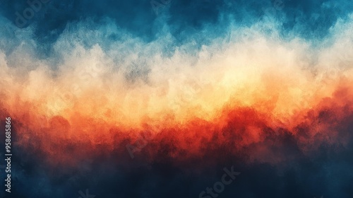 Vibrant Abstract Sky and Cloudscape Painting Generative AI