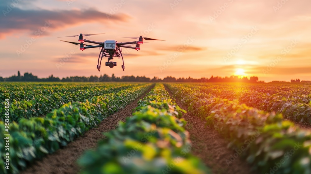 Advanced farm technology with drone and robotic arm enhancing crop production and management Advanced farm technology with drone and robotic arm enhancing crop production and management