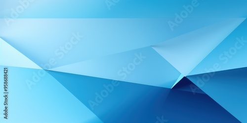 Sky Blue background with geometric shapes and shadows, creating an abstract modern design for corporate or technology-inspired design