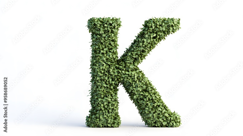 Hyper-Realistic Green Topiary Letter Hyper-Realistic Green Topiary Letter