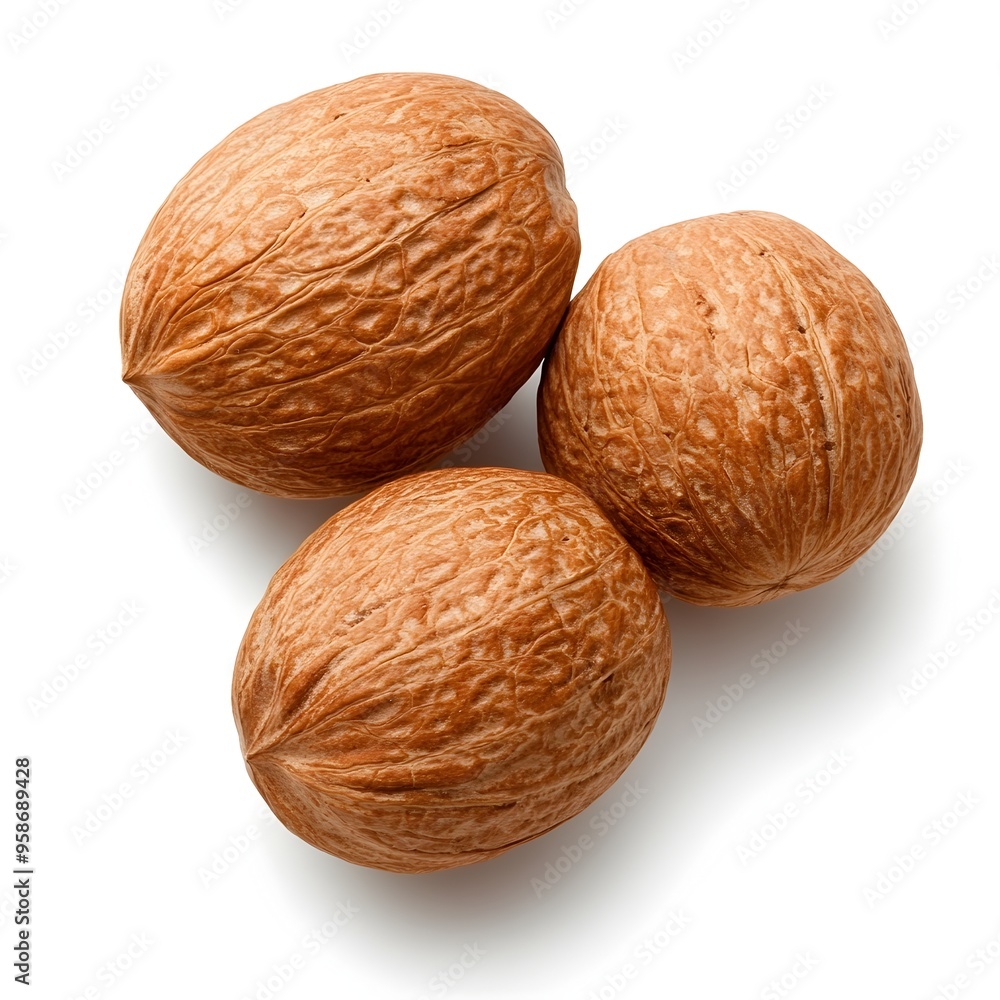 Close up of Perfect Baruka Baru Nut on White Background Close up of Perfect Baruka Baru Nut on White Background