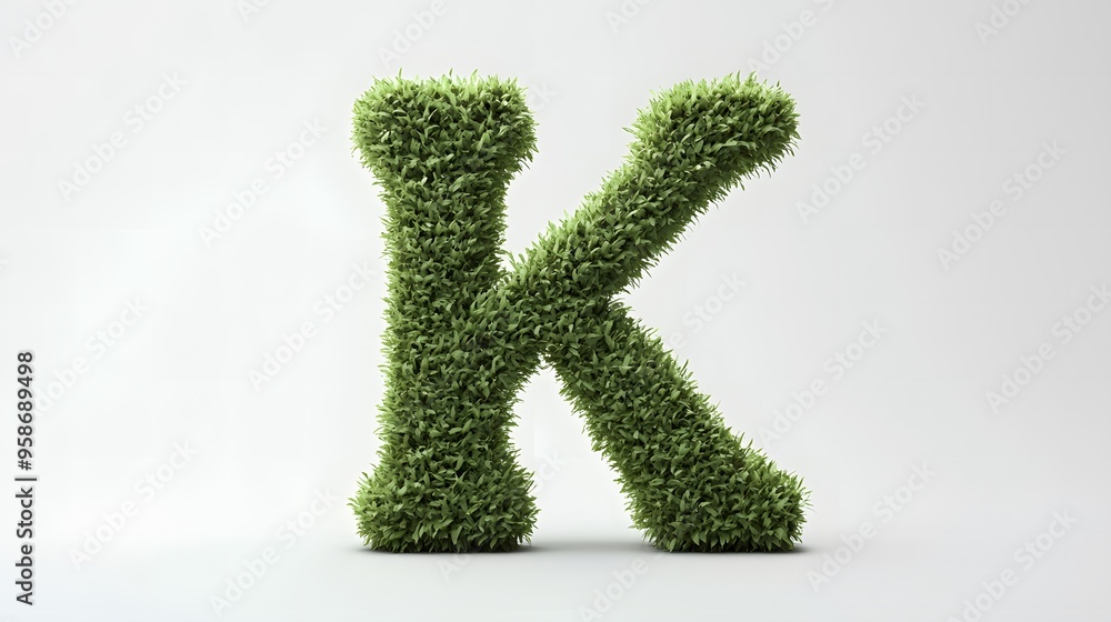 Hyper-Realistic Green Topiary Letter Hyper-Realistic Green Topiary Letter