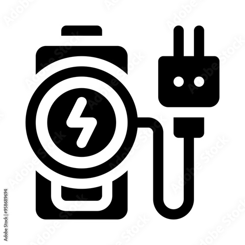 recharge glyph icon