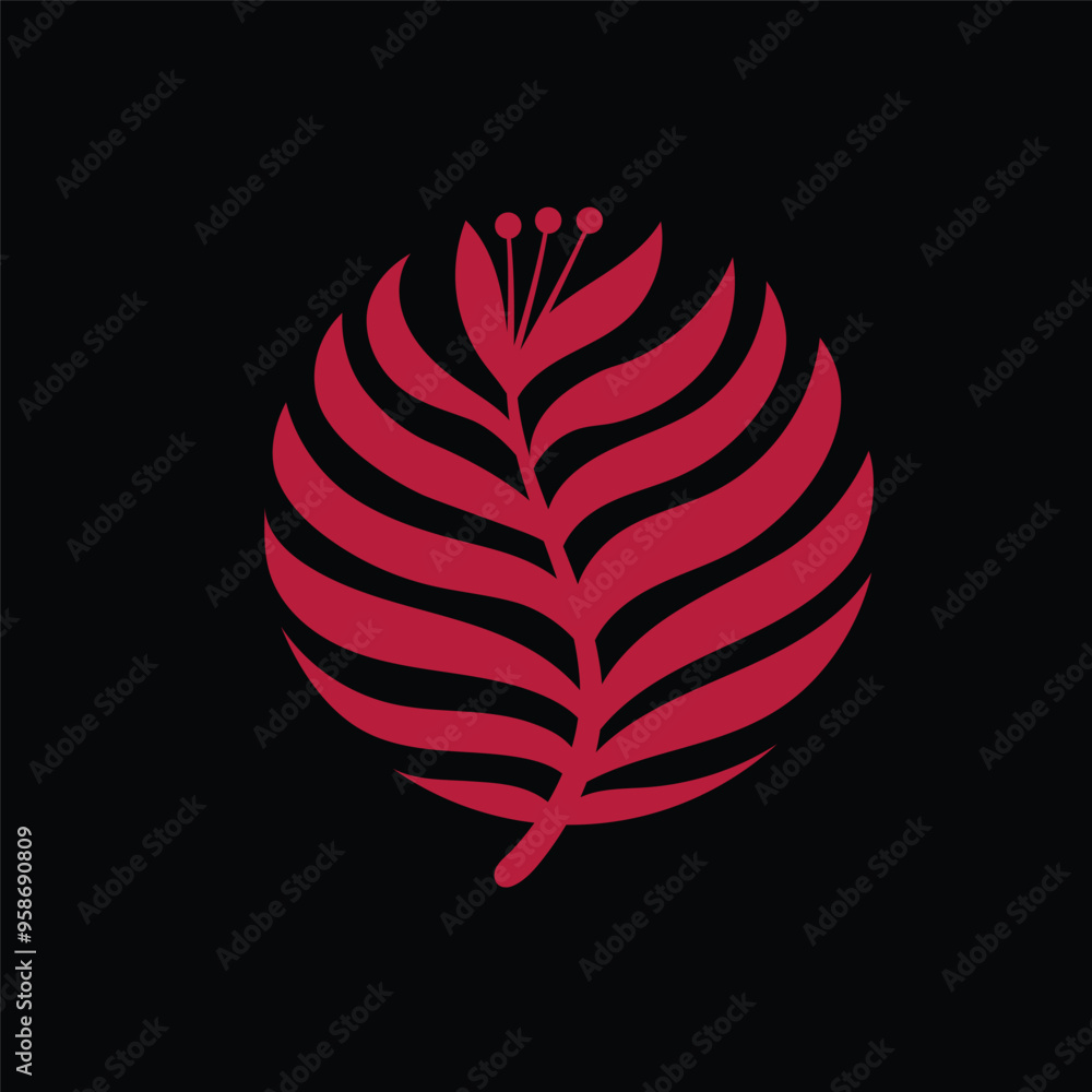 silhouettes of circle tropical leaf botanical symbol silhouettes of circle tropical leaf botanical symbol