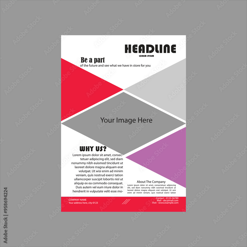 Naklejka premium Colorful webinar flyers template