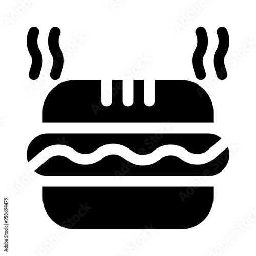 hot dog glyph icon