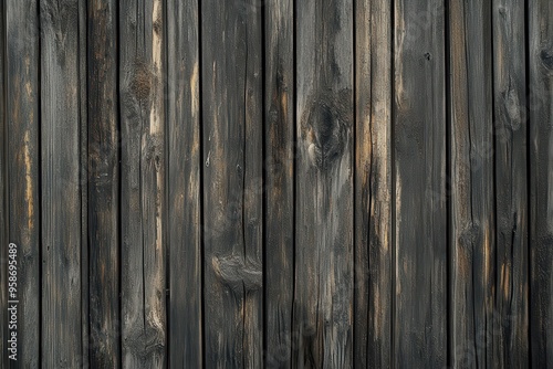Wallpaper Mural Weathered Dark Wooden Planks Texture Torontodigital.ca