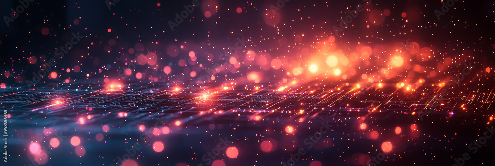 Abstract background with glowing red and orange lights. Abstract background with glowing red and orange lights.