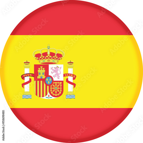 Round flag of Spain