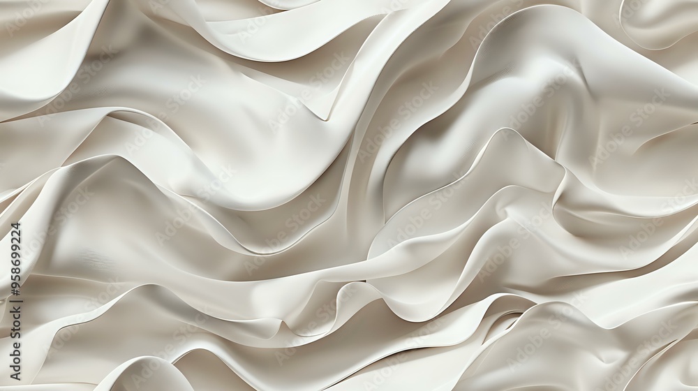 seamless pattern of flowing, soft white silk fabric with smooth, luxurious texture. Ideal for textile design, fashion projects, or elegant background use. The pattern tiles seamlessly seamless pattern of flowing, soft white silk fabric with smooth, luxurious texture. Ideal for textile design, fashion projects, or elegant background use. The pattern tiles seamlessly
