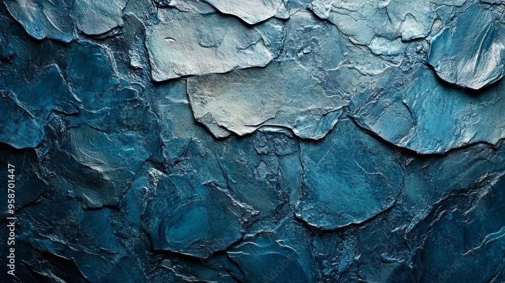 Textured Blue Rock Surface Generative AI Textured Blue Rock Surface Generative AI