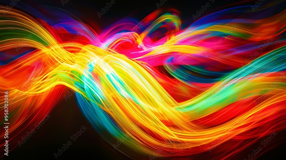 Energetic Waves of Vibrant Color in Fluid Motion Energetic Waves of Vibrant Color in Fluid Motion