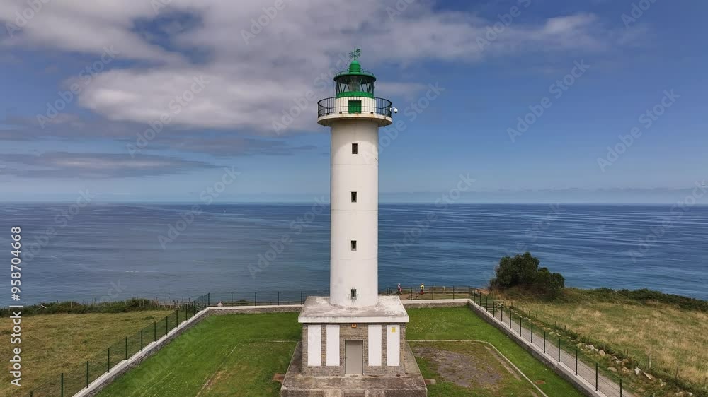 Faro de Luces en Asturias a vista de drone Faro de Luces en Asturias a vista de drone
