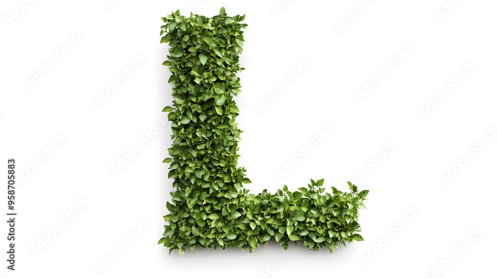 Hyper-Realistic Green Topiary Letter Hyper-Realistic Green Topiary Letter