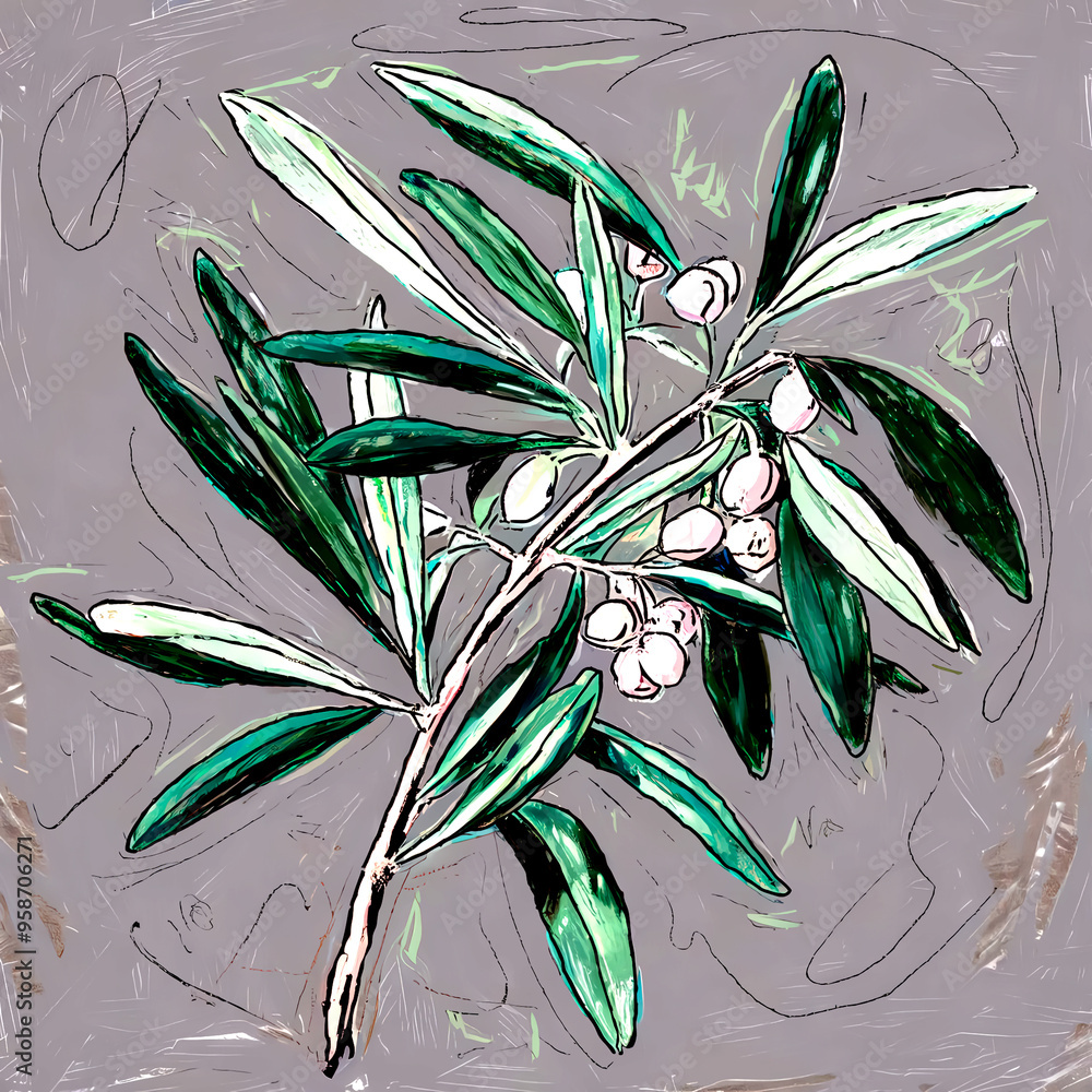 Obraz premium olive branch