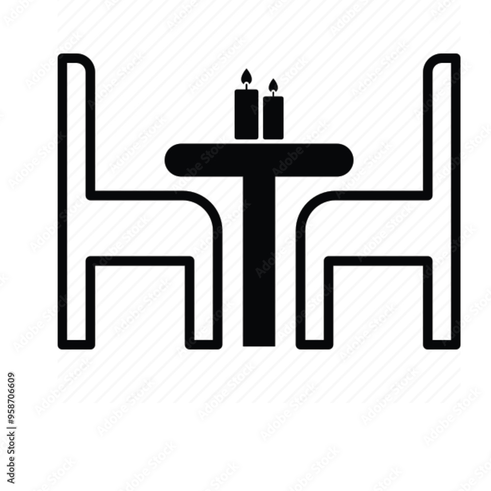 Restaurant table, dining, cuisine icon Restaurant table, dining, cuisine icon