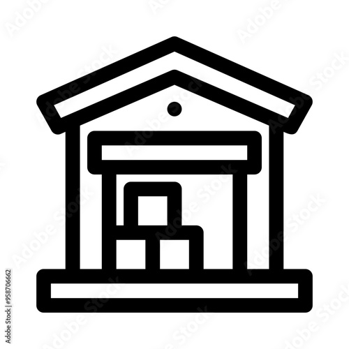 Wallpaper Mural warehouse line icon Torontodigital.ca