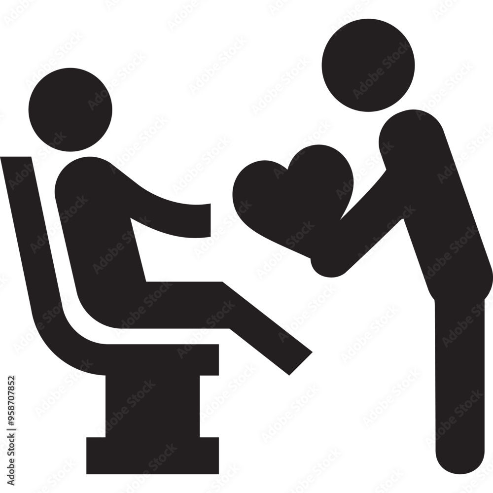 Heart massage, couple, flower icon Heart massage, couple, flower icon