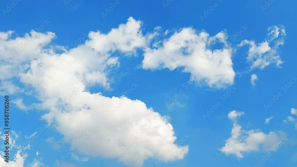 Blue sky and white clouds. clear blue sky with plain white clouds. 4k resolution Blue sky and white clouds. clear blue sky with plain white clouds. 4k resolution