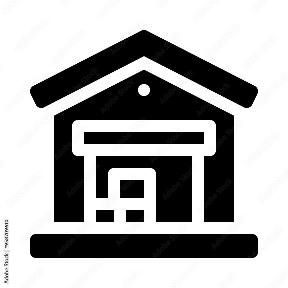 warehouse glyph icon warehouse glyph icon