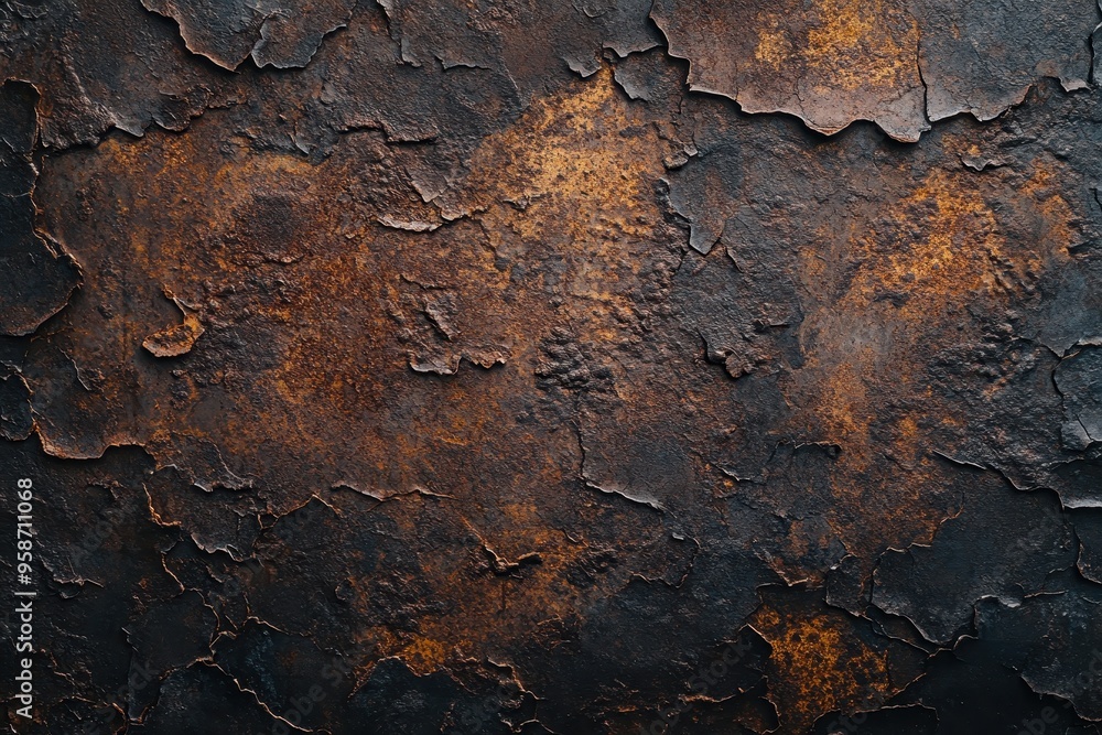 Close-up of Cracked and Weathered Rusty Metal Surface Close-up of Cracked and Weathered Rusty Metal Surface