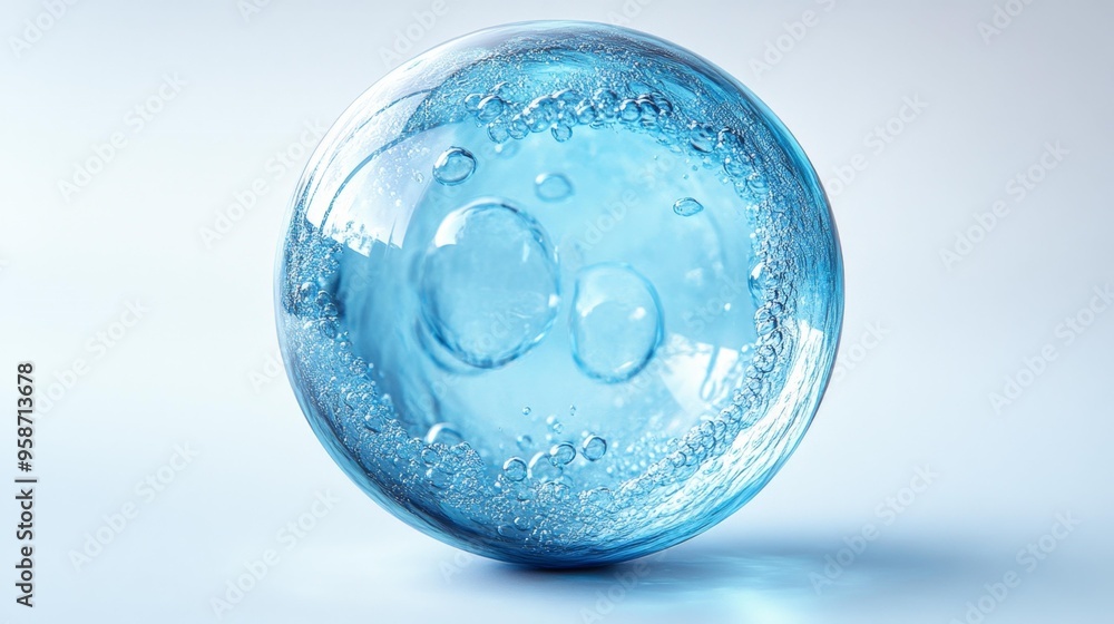 Crystal Clear Water Sphere Purity and Fluidity Generative AI Crystal Clear Water Sphere Purity and Fluidity Generative AI