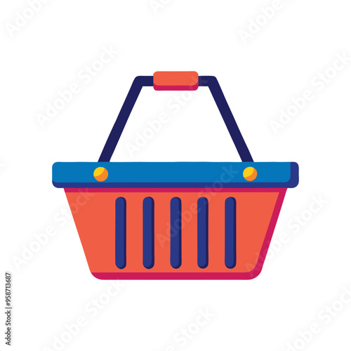 shoping busket on white background.eps