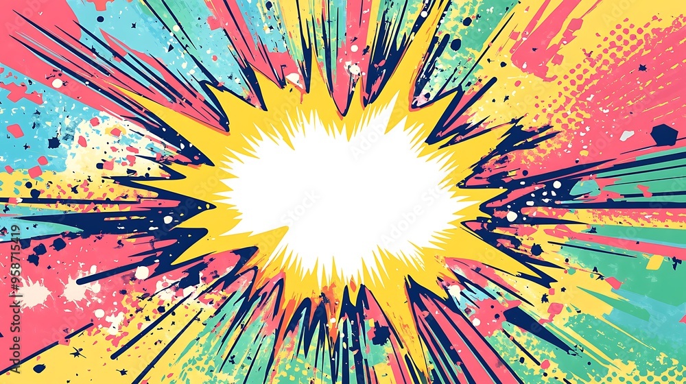Pop Art Comic Explosion Background Pop Art Comic Explosion Background