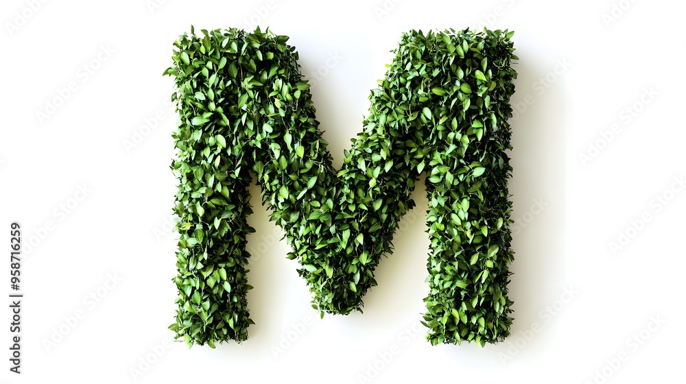 Hyper-Realistic Green Topiary Letter Hyper-Realistic Green Topiary Letter