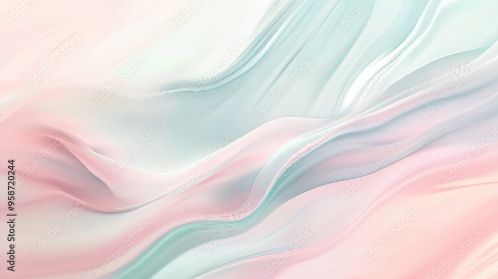 Abstract Liquid Background with Soft Pastel Waves and Fluid Texture Abstract Liquid Background with Soft Pastel Waves and Fluid Texture