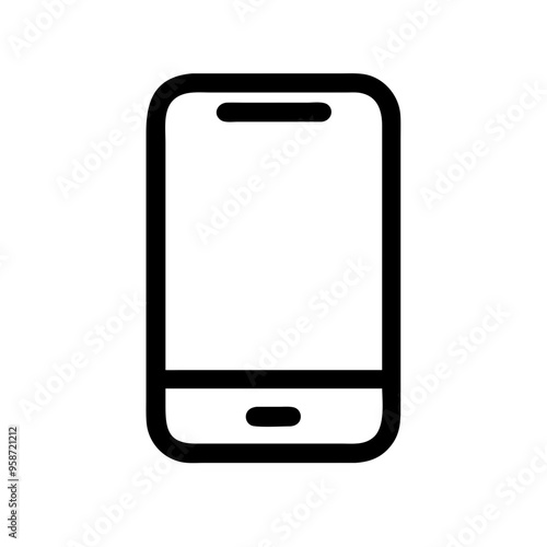 mobile phone vector silhouettes, phone with a screen