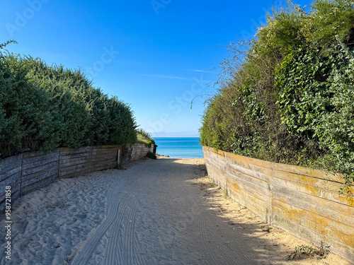 Access to the Plage des Anneries, Ile de Ré; France photo