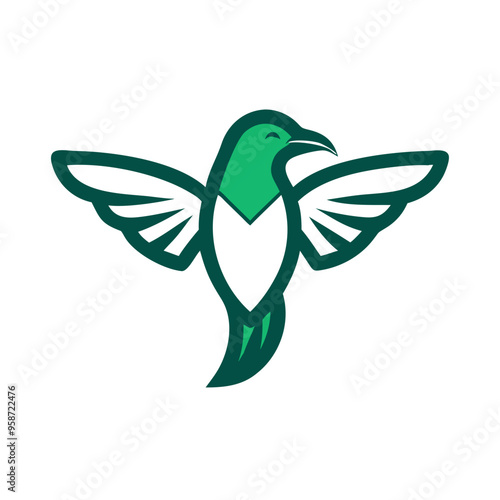 Bird vector logo icon used in wildlife conservation projects photo