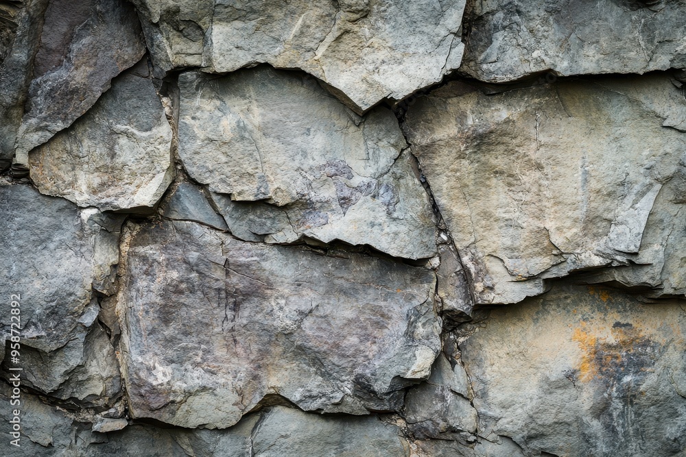 Rough, Gray, Interlocking Stone Wall Texture Rough, Gray, Interlocking Stone Wall Texture