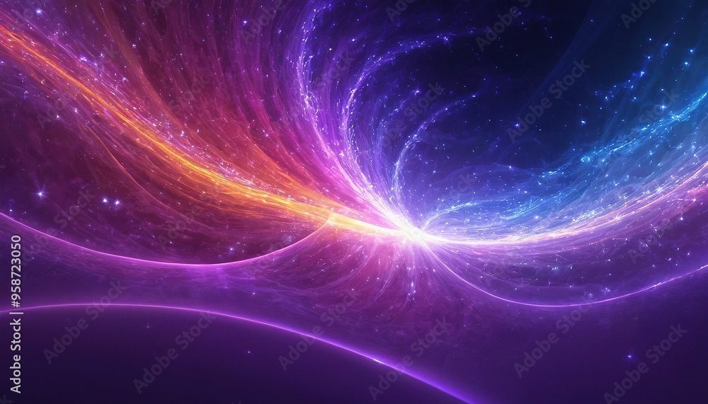 Abstract cosmic background with bright nebulae and stars. Abstract cosmic background with bright nebulae and stars.
