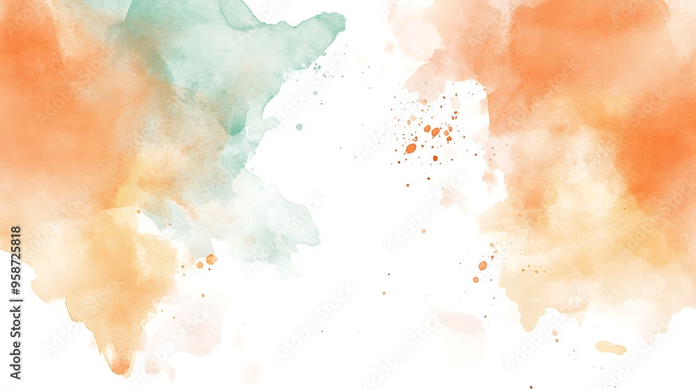 Obraz premium Vibrant Watercolor Background with Soft Hues Perfect for Creative Projects