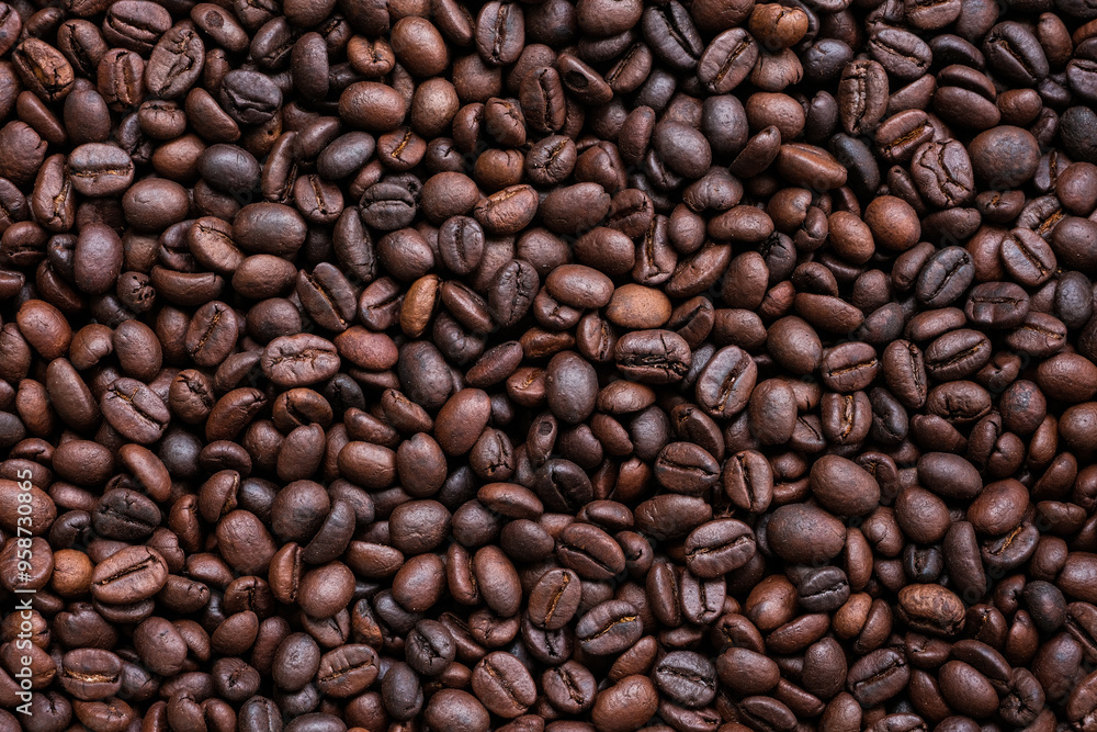 Roasted coffee beans for background Roasted coffee beans for background