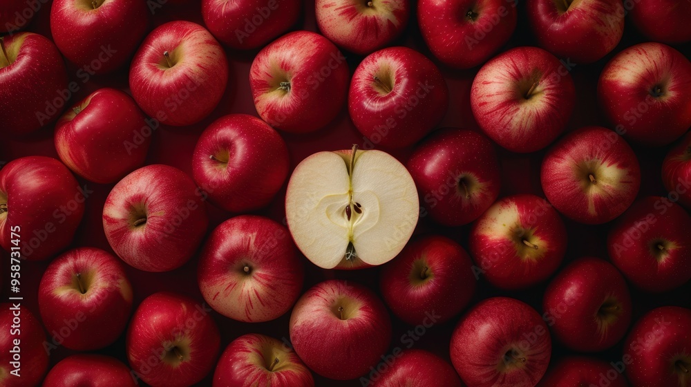 Seamless background of fresh ripe apple Seamless background of fresh ripe apple