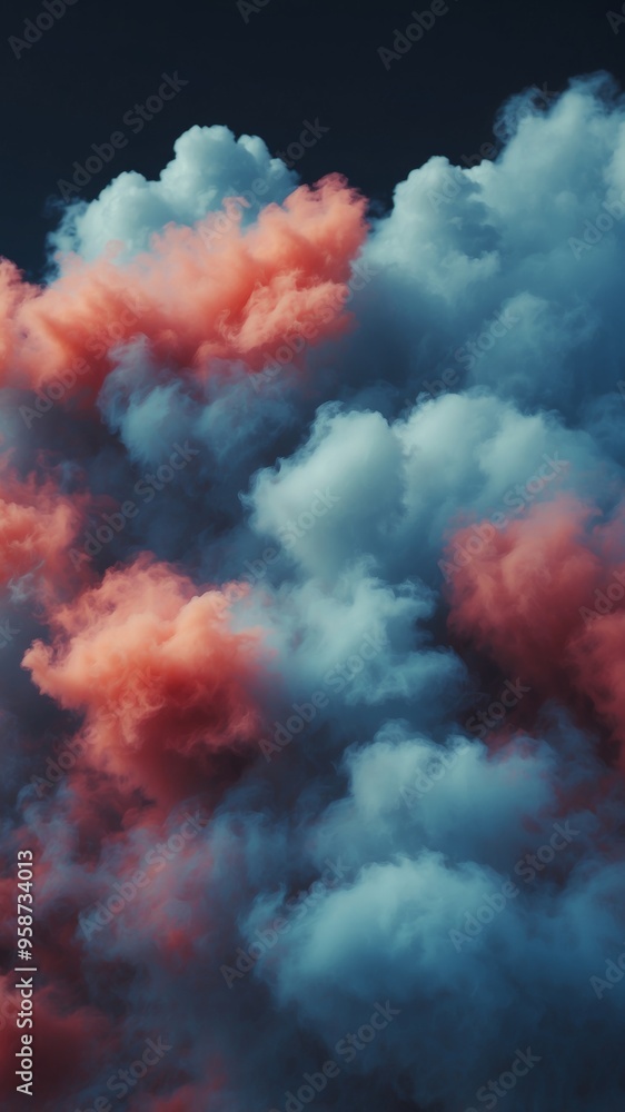 Colorful blue gas clouds banner background. Colorful blue gas clouds banner background.