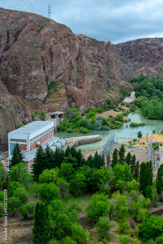 Florentino ameghino dam, chubut, argentina photo