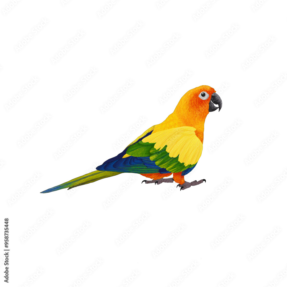 red and yellow macaw drawn vector red and yellow macaw drawn vector