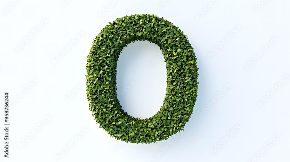 Hyper-Realistic Green Topiary Letter Hyper-Realistic Green Topiary Letter