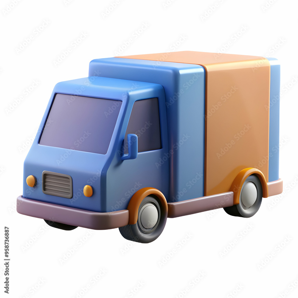 3d delivery truck on white background 3d delivery truck on white background