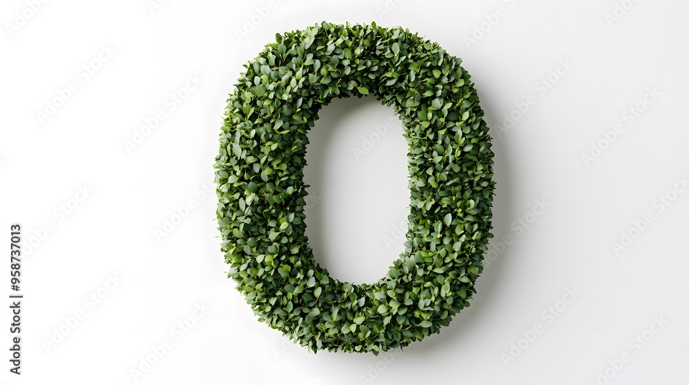 Hyper-Realistic Green Topiary Letter Hyper-Realistic Green Topiary Letter