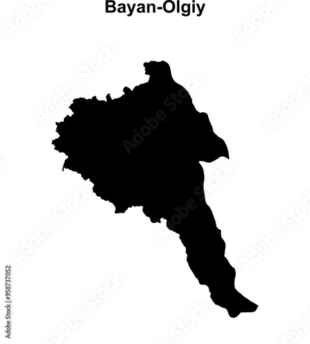 Bayan-Olgiy province blank outline map